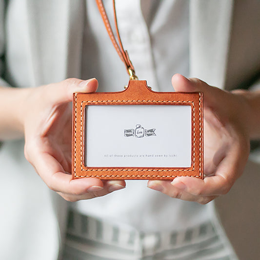 社員証ネックケース_camel|ID pass case(キャメル)