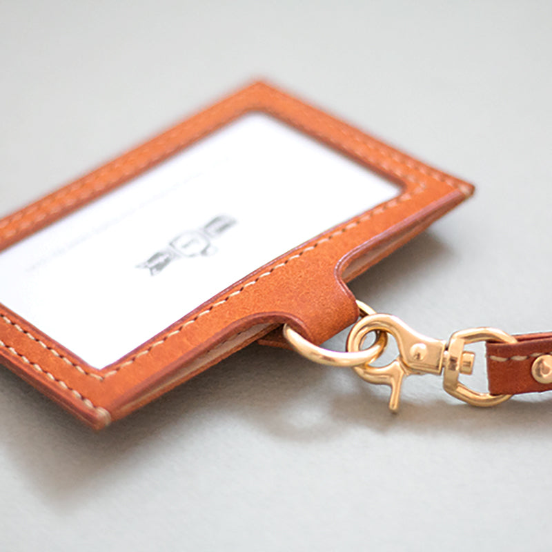 社員証ネックケース_camel|ID pass case(キャメル)