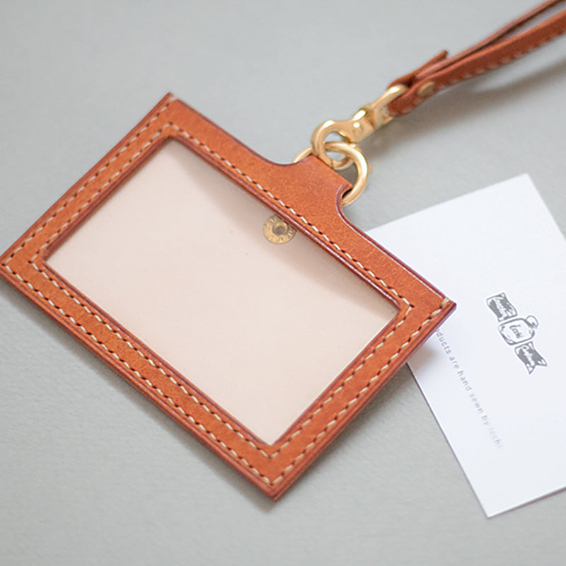 社員証ネックケース_camel|ID pass case(キャメル)
