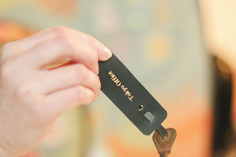 Key holder_only leather|金具を使わないキーホルダー