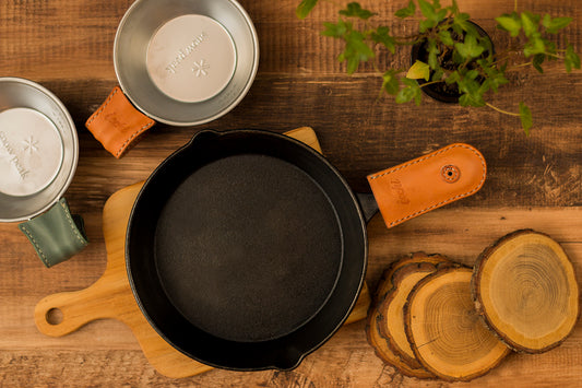 Skillet handle cover|スキレットのレザーハンドルカバー