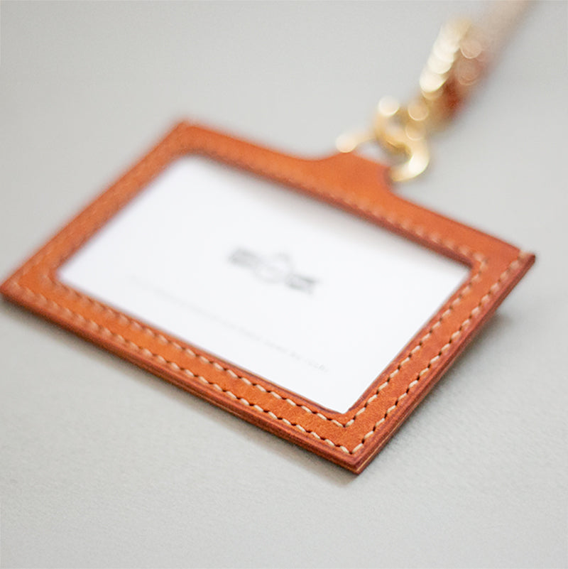 社員証ネックケース_camel｜ID pass case（キャメル）