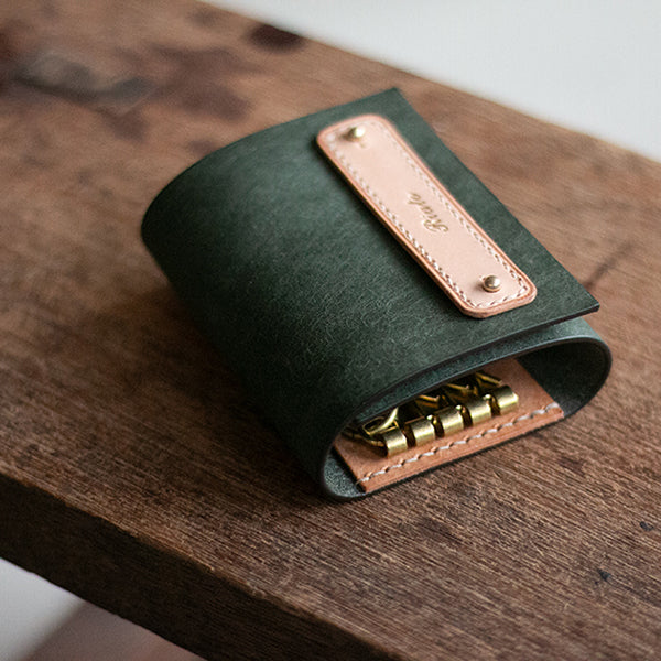 スマートキー収納可キーケース「 c u r u n 」_オリーブ