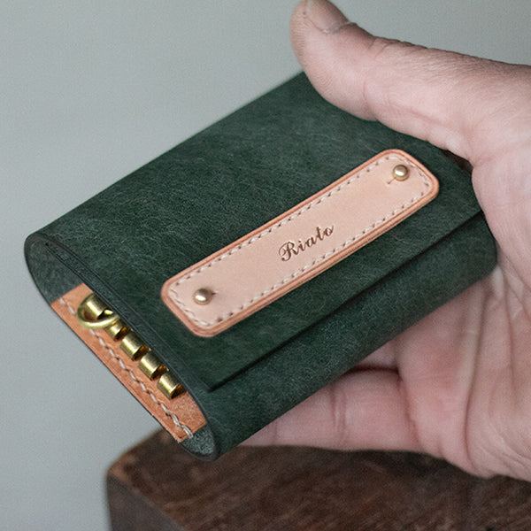 スマートキー収納可キーケース「 c u r u n 」_オリーブ